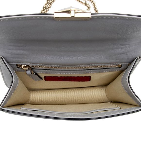 Valentino Calfskin Glam Lock Small Shoulder Bag - Picture 6 of 14